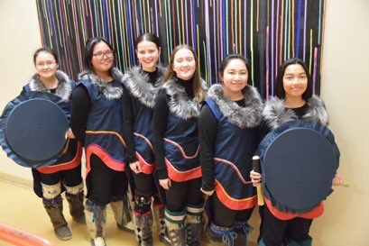 These amazingly talented young leaders will represent Nunavut in the Cultural Contingent at the Arctic Winter Games in Whitehorse-March 15-21, 2020. #InuksukDrumDancers #AWG2020