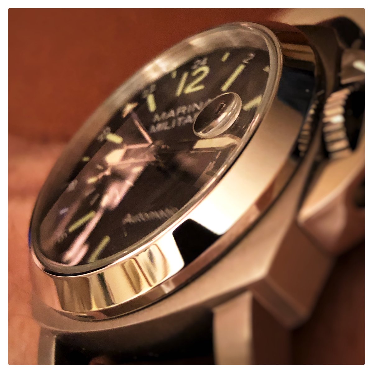WorldAffordable's tweet photo. Luminor GMT homage, a timeless design that stands Panerai out from the rest #wotd #watchesofinstagram #watches #homagewatch #homagewatchclub #parnis https://t.co/RDpBwtmCFx