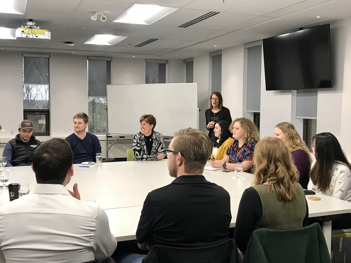 AAFC_Canada's tweet photo. Minister Bibeau wrapped up a busy day in NS, where she spoke to #CdnAg stakeholders in #Halifax, met with provincial counterpart Minister Colwell, and visited youth at the @dalagriculture campus in #Truro. https://t.co/AUba0rxm6y