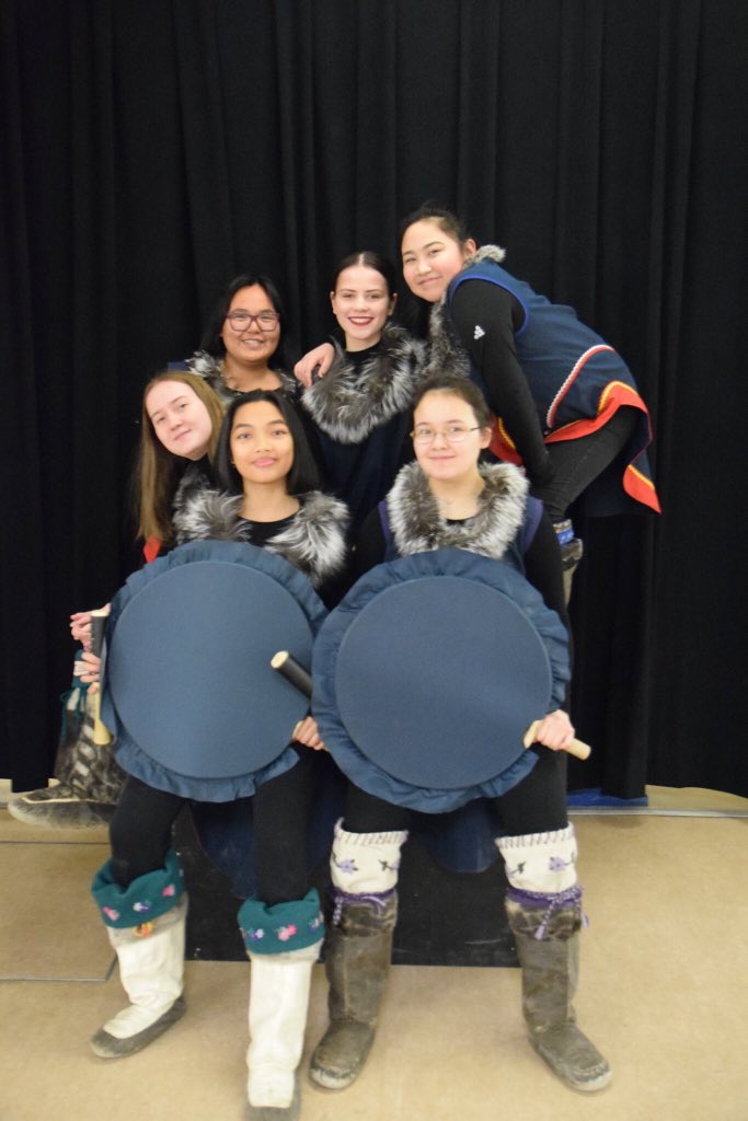 These amazingly talented young leaders will represent Nunavut in the Cultural Contingent at the Arctic Winter Games in Whitehorse-March 15-21, 2020. #InuksukDrumDancers #AWG2020