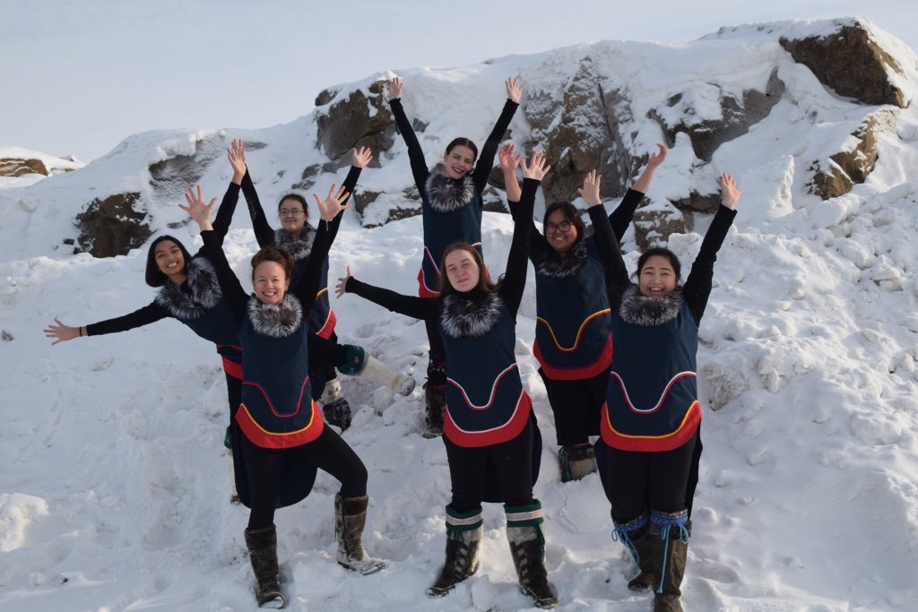 These amazingly talented young leaders will represent Nunavut in the Cultural Contingent at the Arctic Winter Games in Whitehorse-March 15-21, 2020. #InuksukDrumDancers #AWG2020