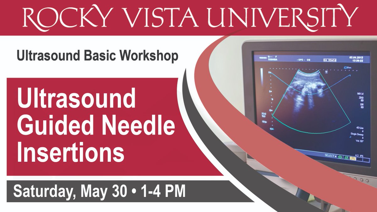 RockyVistaU's tweet photo. A great opportunity for licensed #healthcare professionals, registration is now open for the #Ultrasound Basic Workshop, which will take place on RVU's Southern Utah campus!

Register at https://t.co/jQi4p6LvZD. https://t.co/t4RqKSI9nk