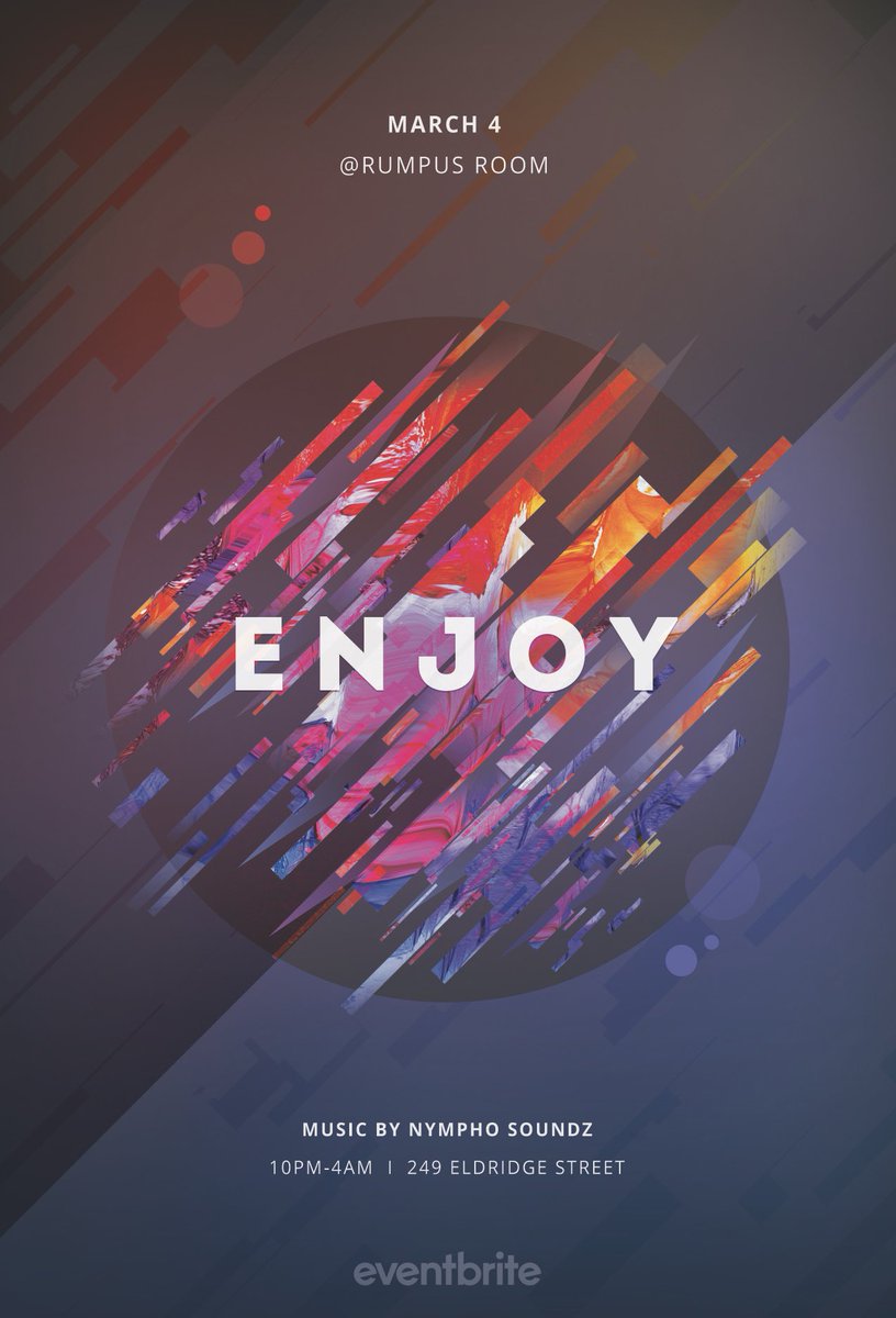 Tonight is the launch of a new techno party ENJOY, with DJ Nympho Soundz, hosted by DJ Disciple. Techno, tech house and underground all night. Come dancing! 10PM doors. 🌃🚨🦓