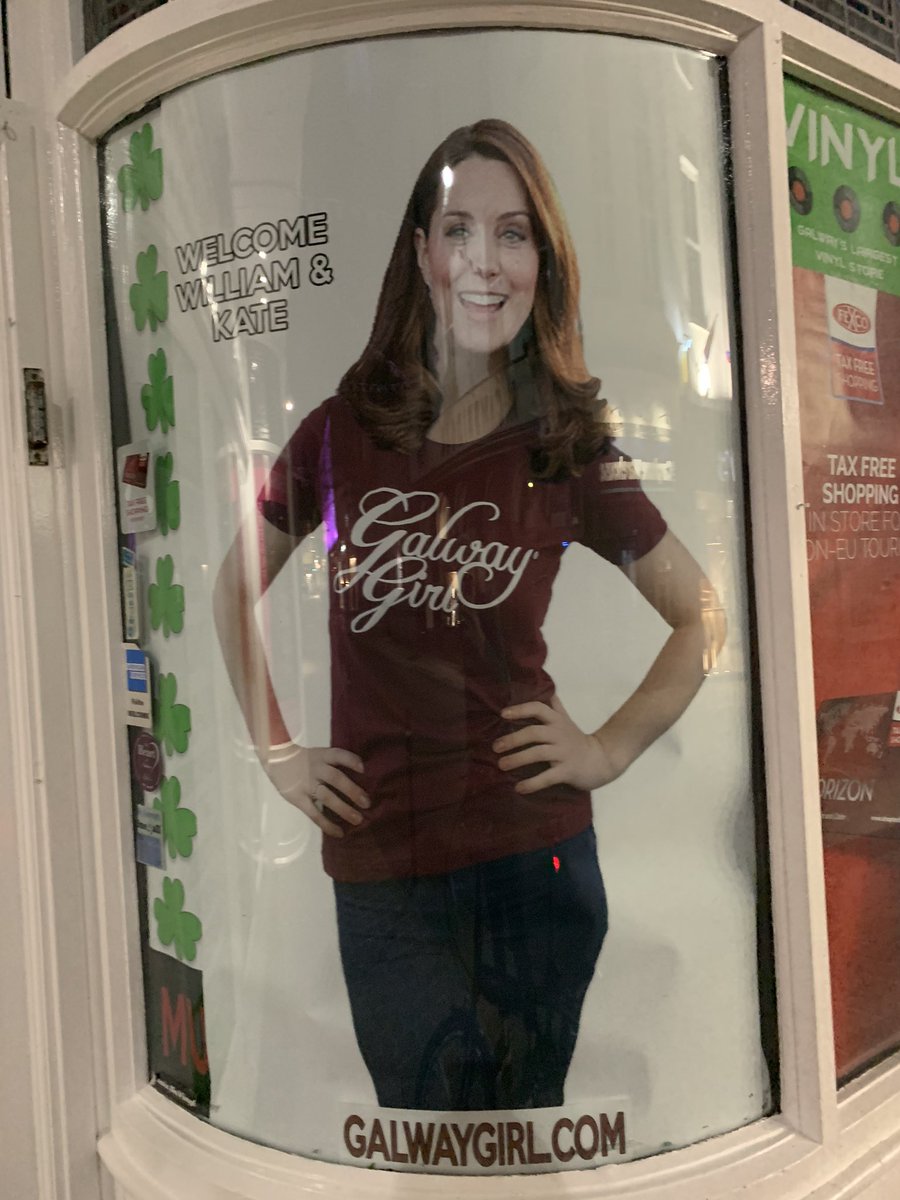 hilarymorley's tweet photo. Shopfront in Galway this pm 😊#RoyalVisitIreland #galway #wildatlaticway https://t.co/zjlHSZmhdr