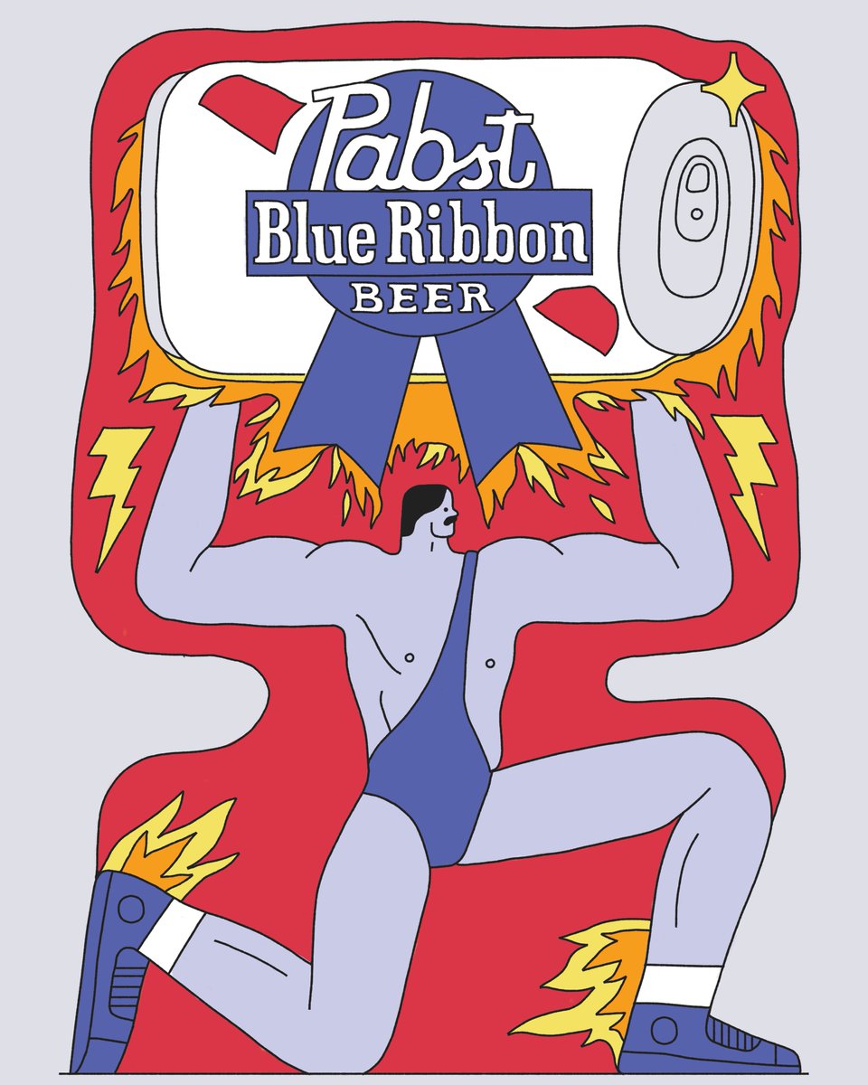 zackrosebrugh's tweet photo. i came in 1st place in that PBR contest i kept posting about. thank you so much for voting/ sharing. my design will be on 30 million (!!) cans starting in october https://t.co/swlPaxU7C7