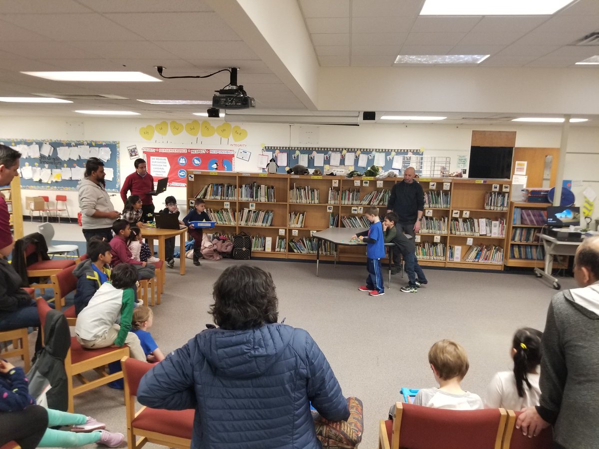 Costello_Robots's tweet photo. The 1st/2nd grade groups (Lego WeDo program) had their final session of the year last night. The teams showed off their favorite projects to the rest of the group. Everyone did a great job! 

We're already planning for next year's program, stay tuned for sign up info! (in May) https://t.co/byegkExF6b