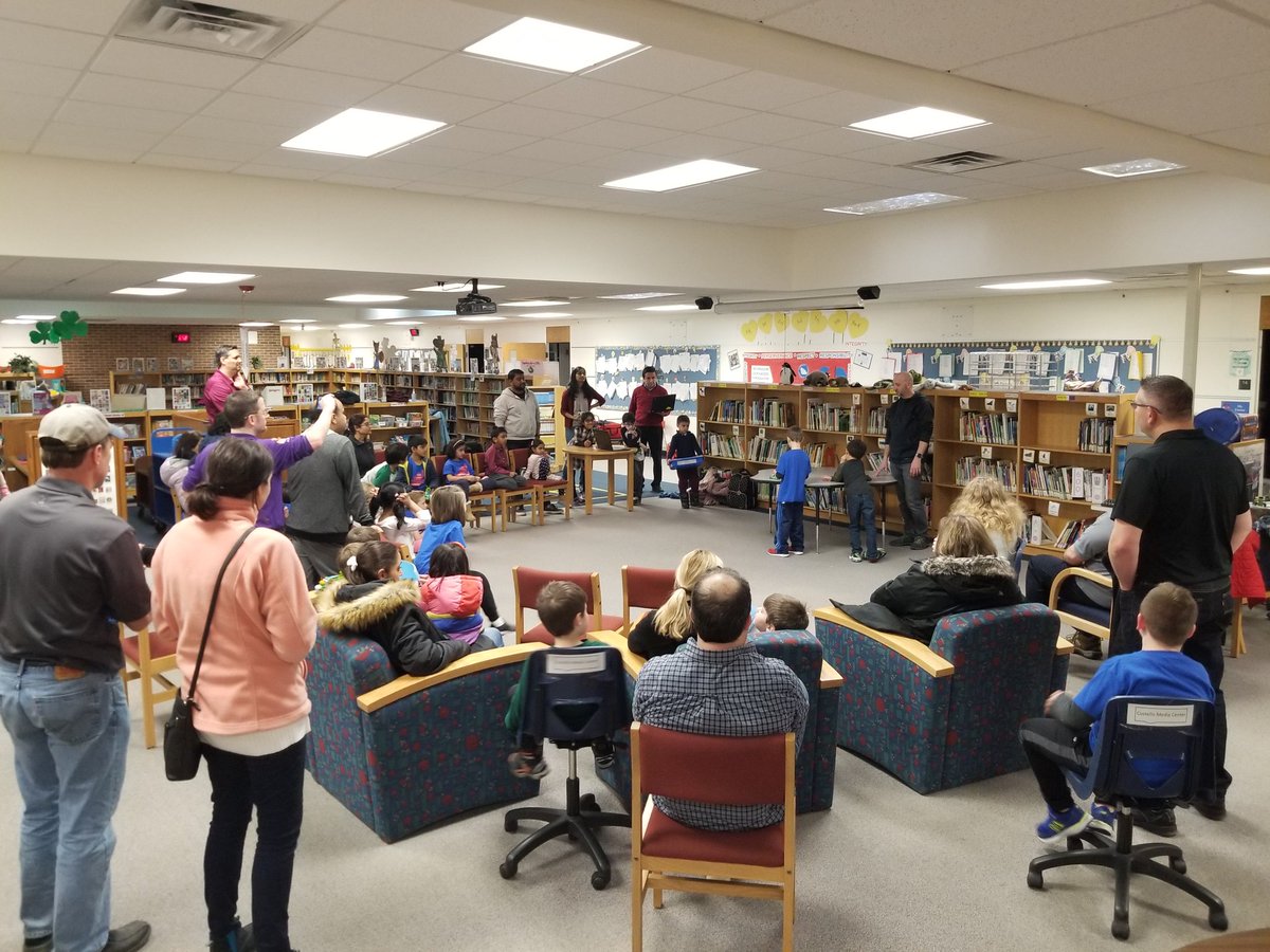 Costello_Robots's tweet photo. The 1st/2nd grade groups (Lego WeDo program) had their final session of the year last night. The teams showed off their favorite projects to the rest of the group. Everyone did a great job! 

We're already planning for next year's program, stay tuned for sign up info! (in May) https://t.co/byegkExF6b