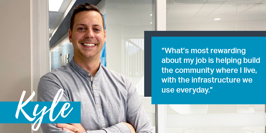 BuildwithBinnie's tweet photo. We’re celebrating #NEGM2020 by highlighting some of our talented staff...starting with Kyle! He's a Project Manager in our Development &amp; Infrastructure Division who thrives on solving problems. 

Learn more about Kyle and his path into engineering here: https://t.co/QXVtJVSWep https://t.co/XdlMHe8lZd
