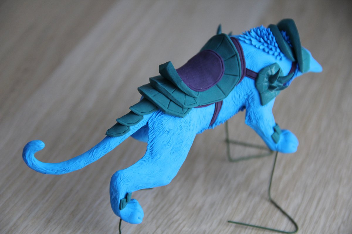 JulieColibri's tweet photo. WIP Spectral Tiger 🐯
More armor elements! Need to make claws on the paws and make head.
#wip #workinprogress #sculpture #warcraft #worldofwarcraft #spectraltiger #mount https://t.co/JZuXxpyPuE