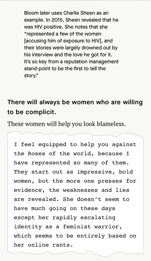 ripp_lisa's tweet photo. .@LisaBloom says she can help defend him against the “Roses of the World because she has represented SO MANY OF THEM”
Well Rose wasn’t one of them but you were right about representing SO MANY #FakeAccusers.
#FakeMeToo claims hurt REAL VICTIMS but have made you rich. #sick https://t.co/U0rM7Yc9O6
