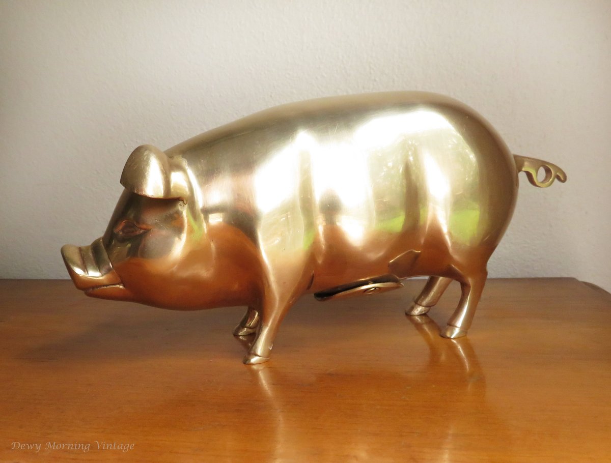 DewyMorningVint's tweet photo. Vintage Piggy Bank Figurine! https://t.co/VlPddyPiVF #vintage #collectibles #gold #brassanimal #farmanimalfigurine #farmersgiftidea #brasspigfigurine #brasshogstatue #largebrasspig #piggybank #pig #piglover #pigfarmer #farmer #gold #interiordesign #vintagehomedecor https://t.co/UeNYZFmg3t