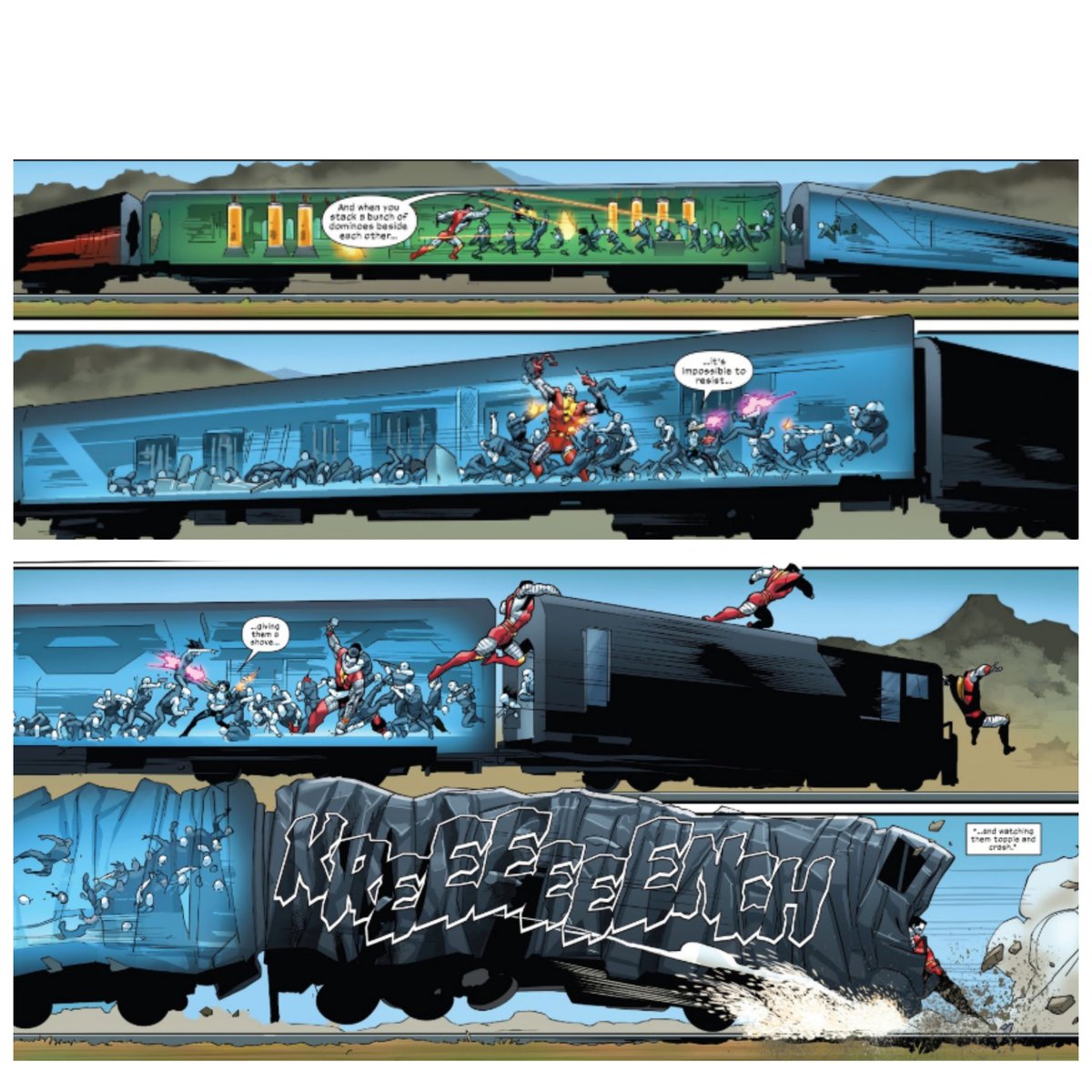 JanoFang's tweet photo. Tremenda secuencia de X FORCE 8

#marvel #xforce #comics https://t.co/U28xOaNpMm
