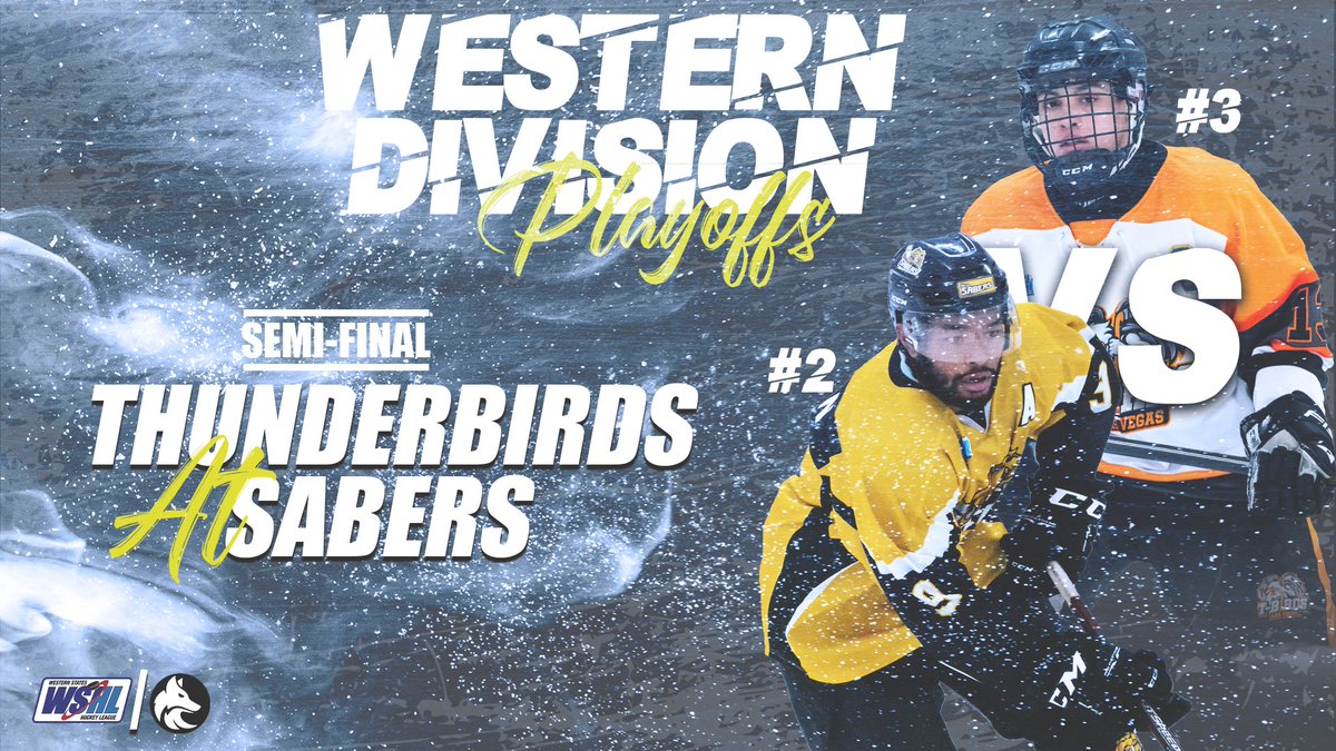 WSHLHockey's tweet image. If the Western Division Playoffs started today! #WSHLHockey #LasVegasThunderbirds #SanDiegoSabers