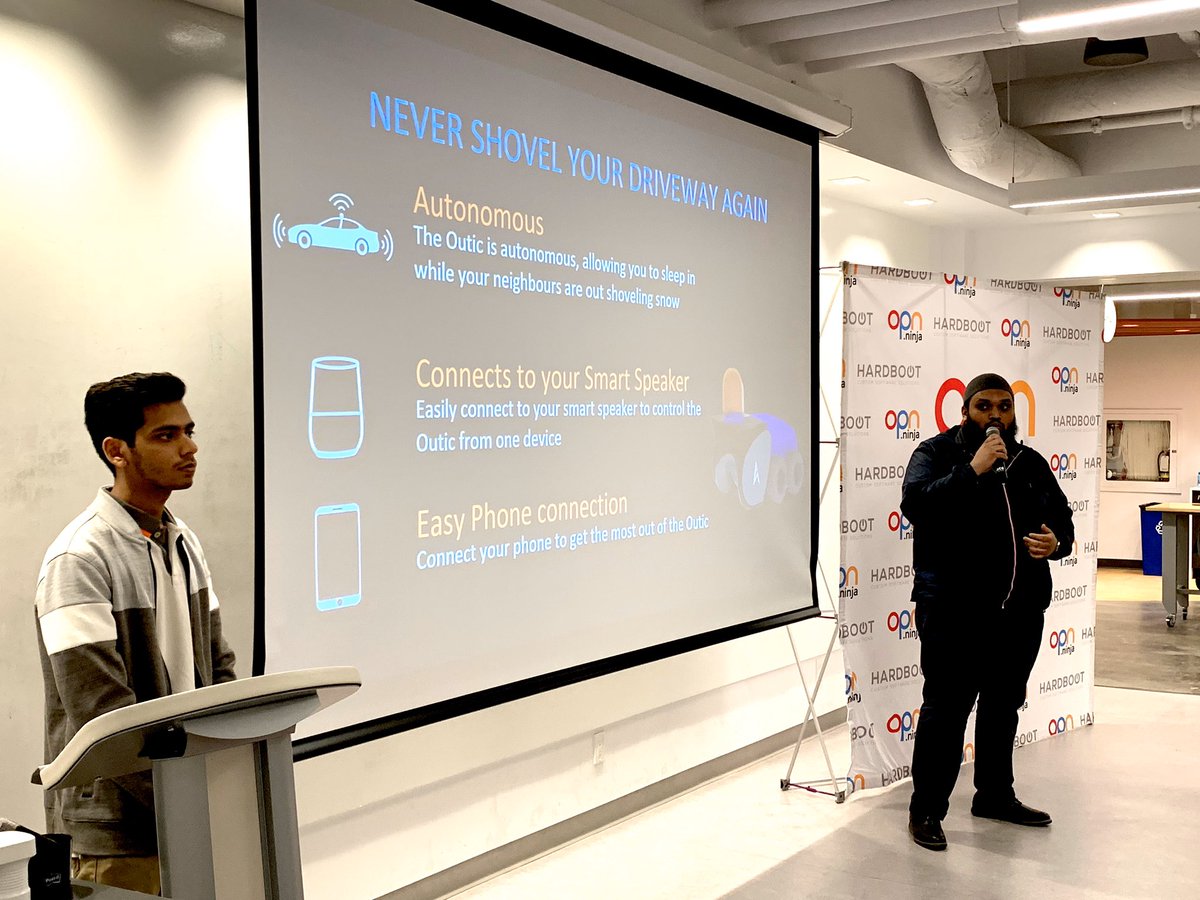 Opeoplenetwork's tweet photo. @AuctalRobotics never shovel your snow again! @YSpaceYU @JefferyPotvin @StartupYork #pitchityork https://t.co/sR89Qu5Zpz