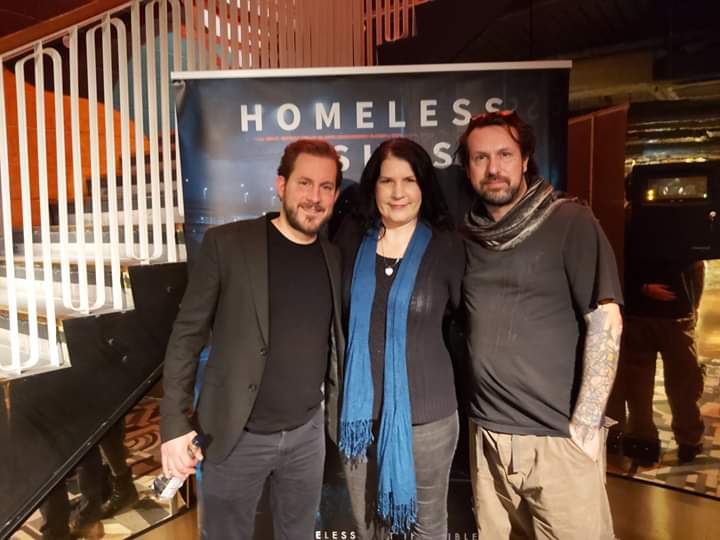 Donna_Class13's tweet photo. Stuart &amp; I had a great night @ the premier of #HomelessAshes by the talented &amp; brilliant @zammit_marc ! I've been behind this film since 2018. I never imagined that I'd be in the UK for its premiere! It shows both the dark side &amp; friendship of homelessness. #HomelessAwareness https://t.co/Ro733zsse9