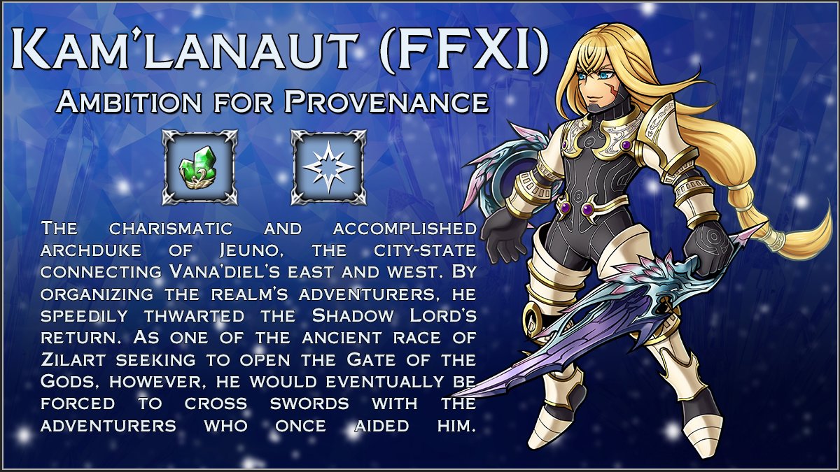 Dissidia Final Fantasy Opera Omnia On Twitter The Charismatic Kam Lanaut Of Final Fantasy Xi Arrives To Dissidiaffoo On Friday March 6 At 02 00 Utc Https T Co Ztt1f6wile Twitter