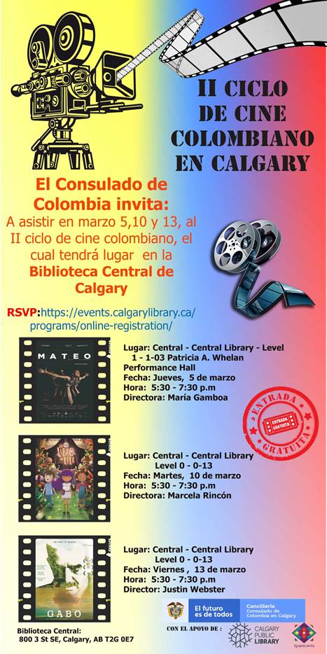 Colombian Film Series starts tomorrow at <a href="/calgarylibrary/">Calgary Public Library</a>  with "Mateo." Don't miss it events.calgarylibrary.ca/programs/onlin…