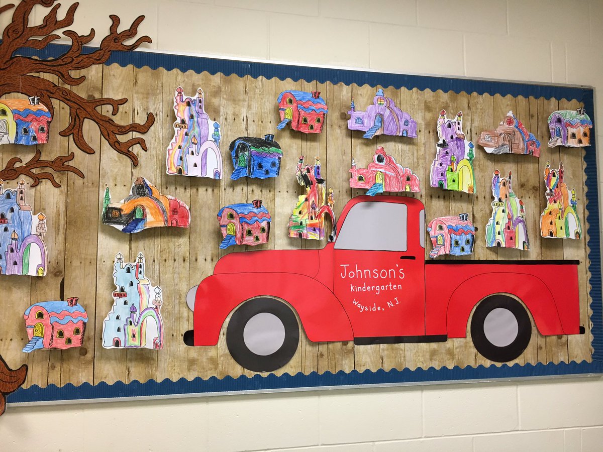 Students create Seuss-ville styled homes.  Bright colors and three-dimensional flair really make ‘em pop. #waysiderocks