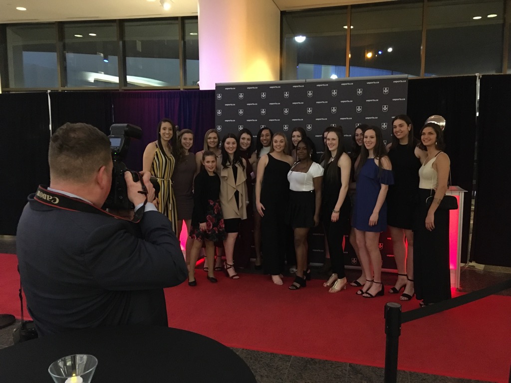 UPEIWBasketball's tweet photo. .@USPORTSca, meet the @AUS_SUA CHAMPS!🏆

Awards Gala ready!😍

#GoPanthersGo | #Basketball | #Nationals https://t.co/Iw4pRCN6Vz