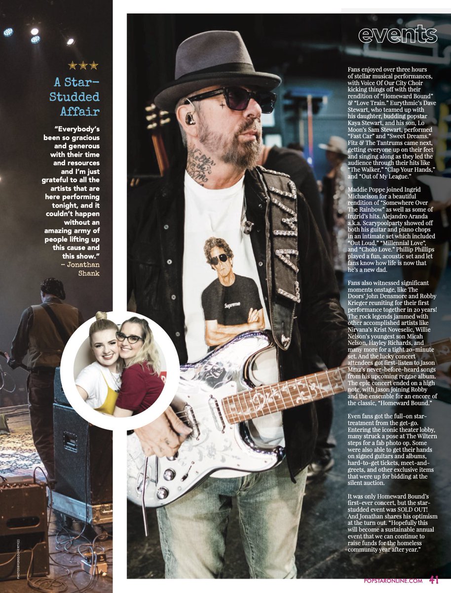 HBCONCERT's tweet photo. Thanks to @popstarmagazine for the feature on Homeward Bound! #HBConcert https://t.co/nyCkjAxOo7