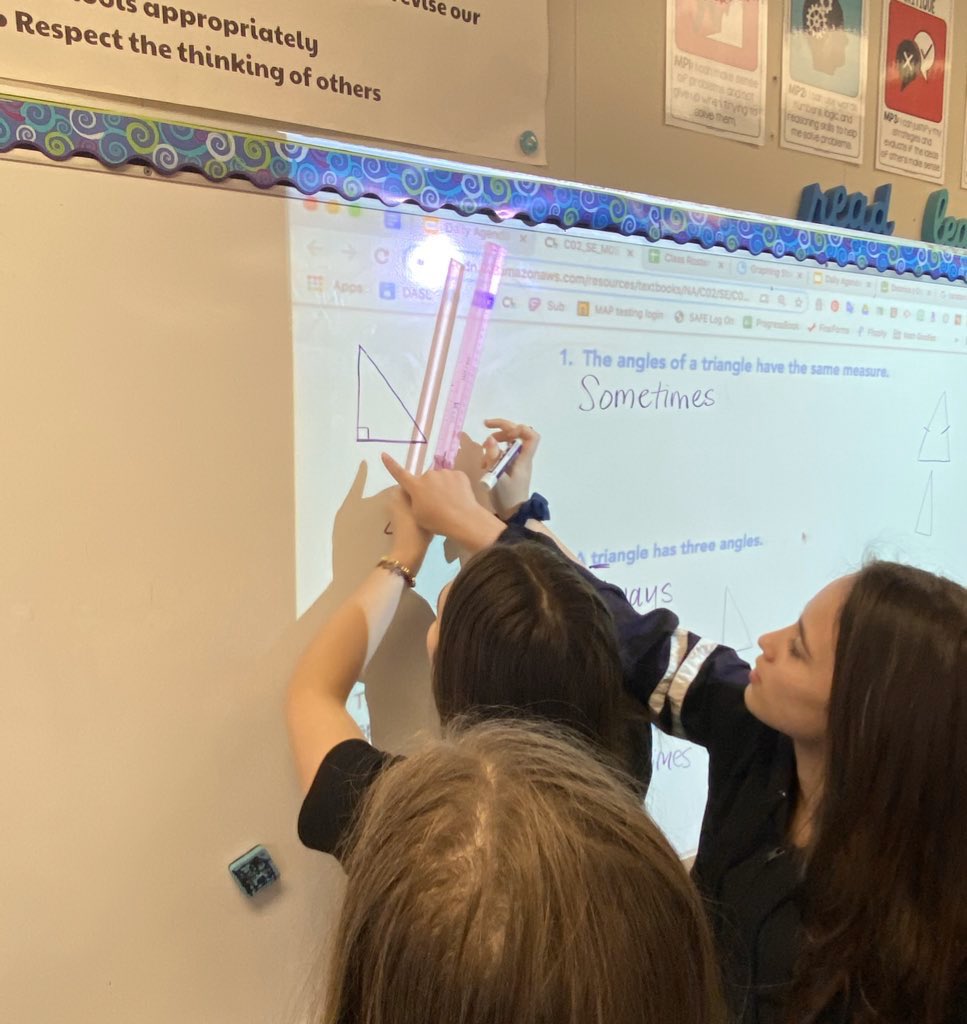 Plessed2Teach's tweet photo. I love a good #mathfight about triangles! 🤩 @DMSIrish https://t.co/O59evbb4ru