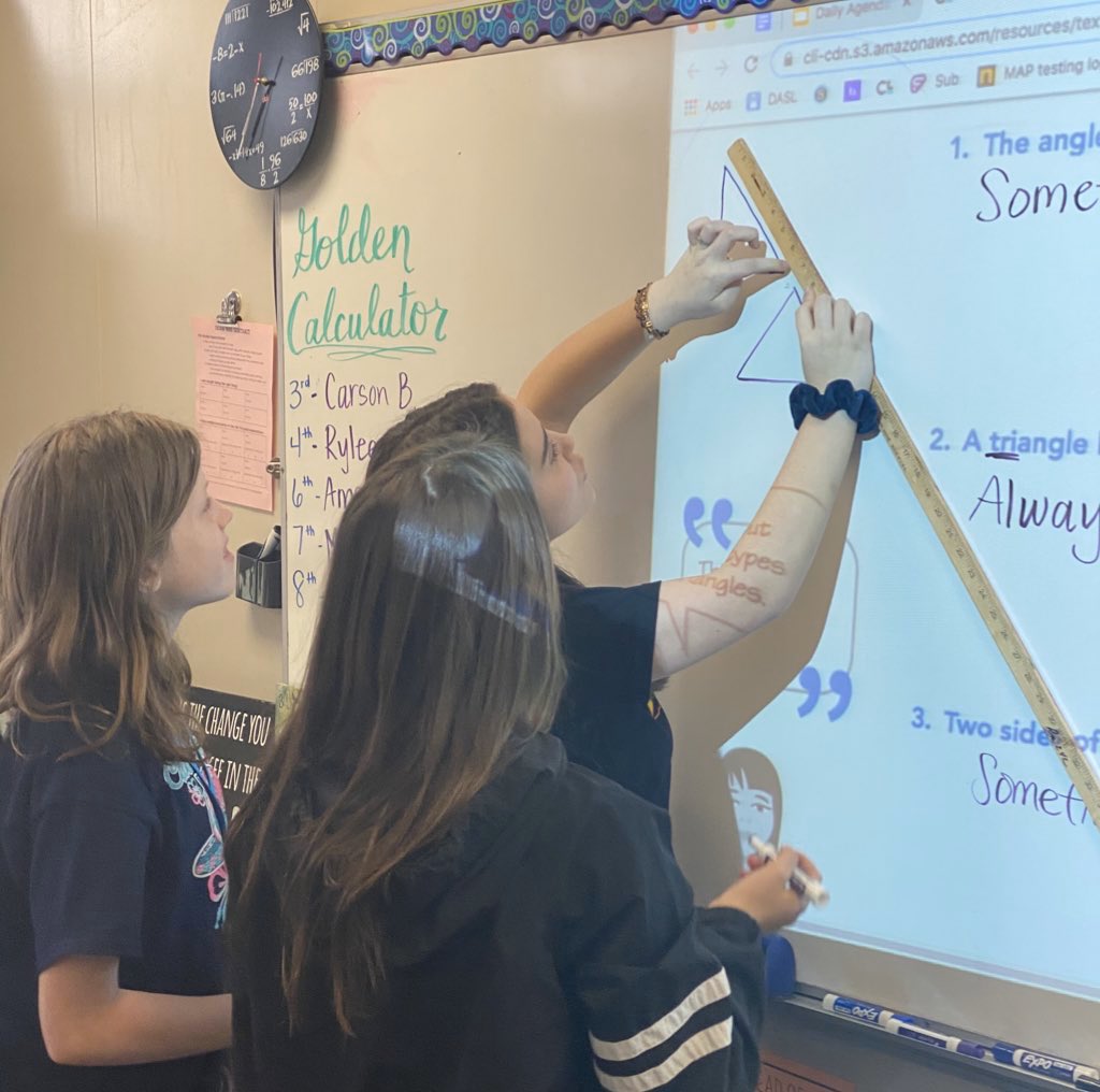 Plessed2Teach's tweet photo. I love a good #mathfight about triangles! 🤩 @DMSIrish https://t.co/O59evbb4ru