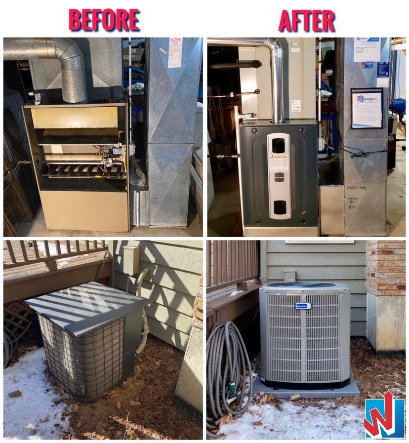 Great work by our install crew in Crystal Lake, IL! Take a look at the before &amp; after photos of this full #HVAC system replacement! ☀️ 

📱 If you want top-notch craftsmanship, call WeatherWise today at (815) 477-7766!