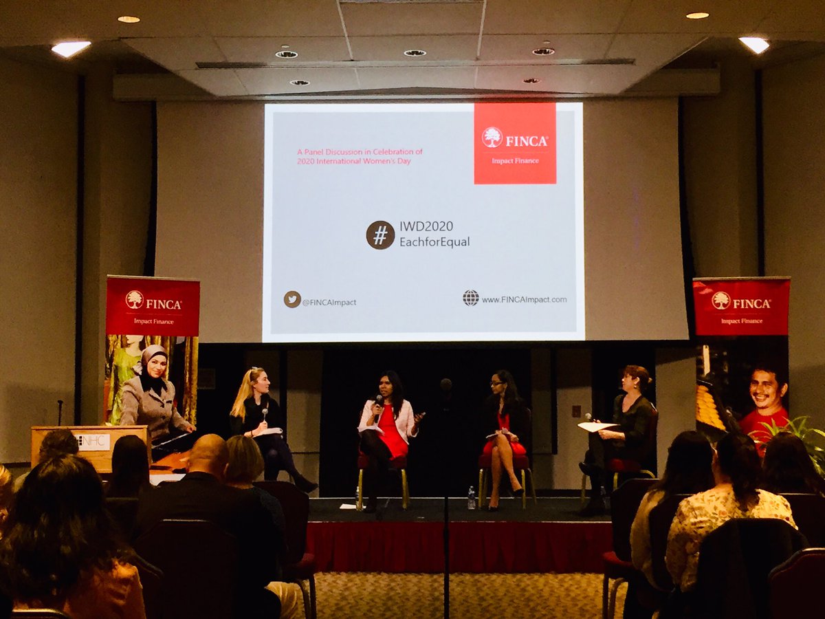 During tonight’s <a href="/FINCAImpact/">FINCAImpact Finance</a> event, <a href="/ShamarukhM/">Shamarukh Mohiuddin</a> talks about how many economies still have legal and regulatory barriers against women’s #FinancialInclusion which is standing in the way of political empowerment and economic growth. #EachforEqual #IWD2020