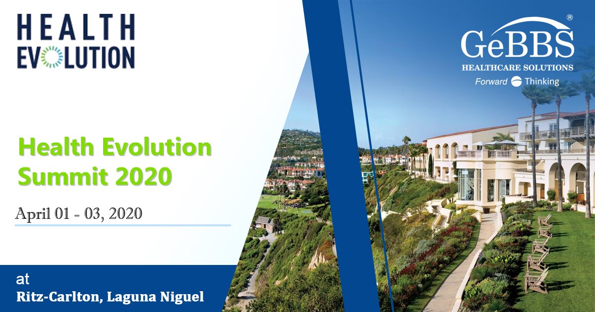 gebbshealthcare's tweet photo. Will you be at #HealthEvolution Summit this year? Come & chat with the GeBBS Team at the Ritz-Carlton in Laguna Niguel, CA April 1-3, 2020. Learn more about us & how we can help you with our cutting edge, technology-enabled solutions today. #LagunaNiguel https://t.co/ZPcWH20LNo https://t.co/6Z2gKqEfR2