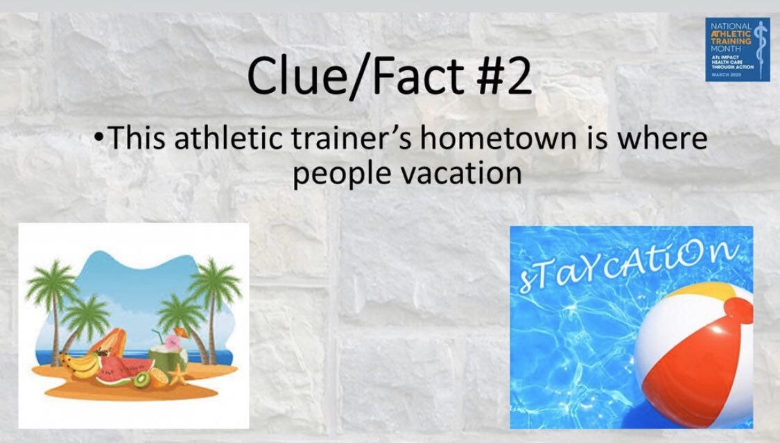 VTsportmed's tweet photo. Guess that Athletic Trainer!! #NATM2020 

❓📊Poll Below https://t.co/IZH2lgyfpa