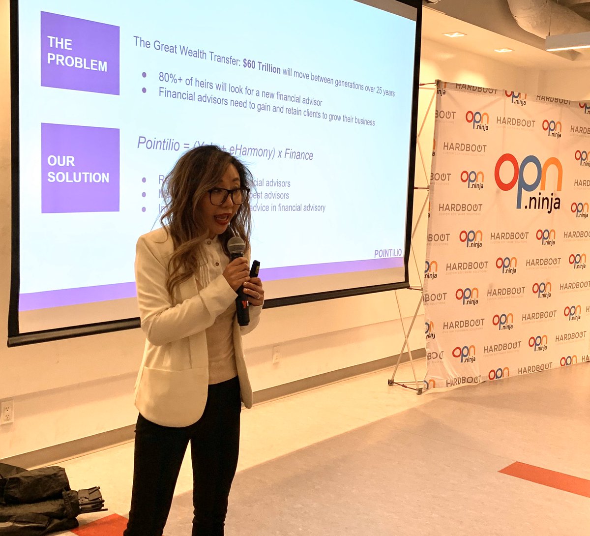 Opeoplenetwork's tweet photo. Meet Pointilio who are raising the standards of financial advice to consumers #pitchityork @YSpaceYU @YSpaceYU @StartupYork @JefferyPotvin https://t.co/tsPJrmyrPd