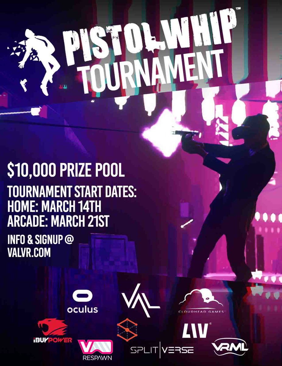 VRNation_tv's tweet photo. Pistol Whip eSports Tournament Offers $10,000 in Prizes
https://t.co/sEtg1aBx2s
#VR #VRNation #virtualreality #VRgames #VRGamers #VRNews #RhythmGame #VAL #PistolWhip #Oculus #iBUYPOWER #VRespawn #SpringboardVR #LIV #VRML #Splitverse https://t.co/zwxiSzpIYD
