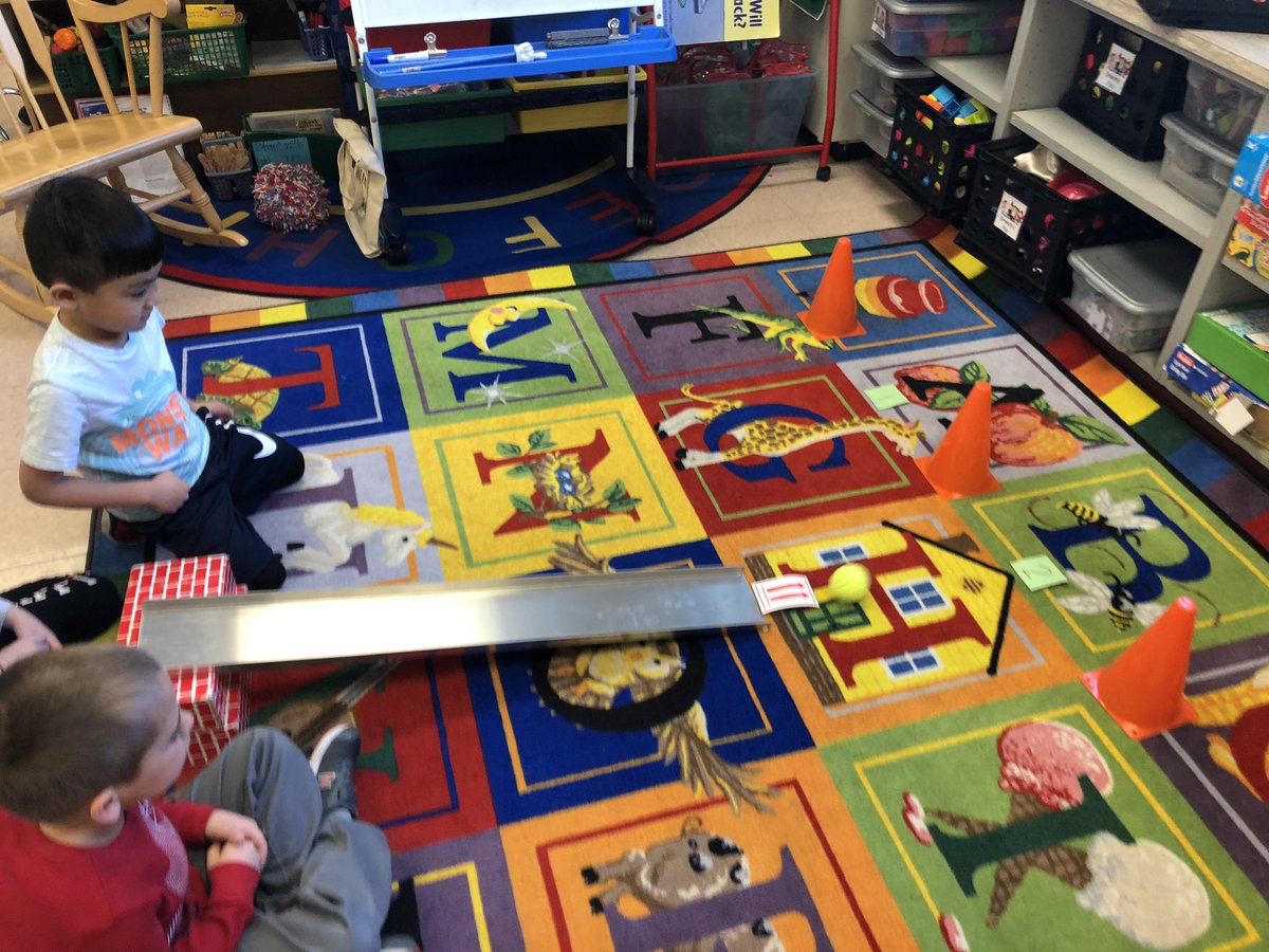 MrsRitterFRSD's tweet photo. Today we discovered if we want to move an object in a certain direction, we should apply a force in the same direction! We also discovered we can change the speed and direction of an object using a push/pull from another object! We were hard at work! https://t.co/wxJ95lPNsZ