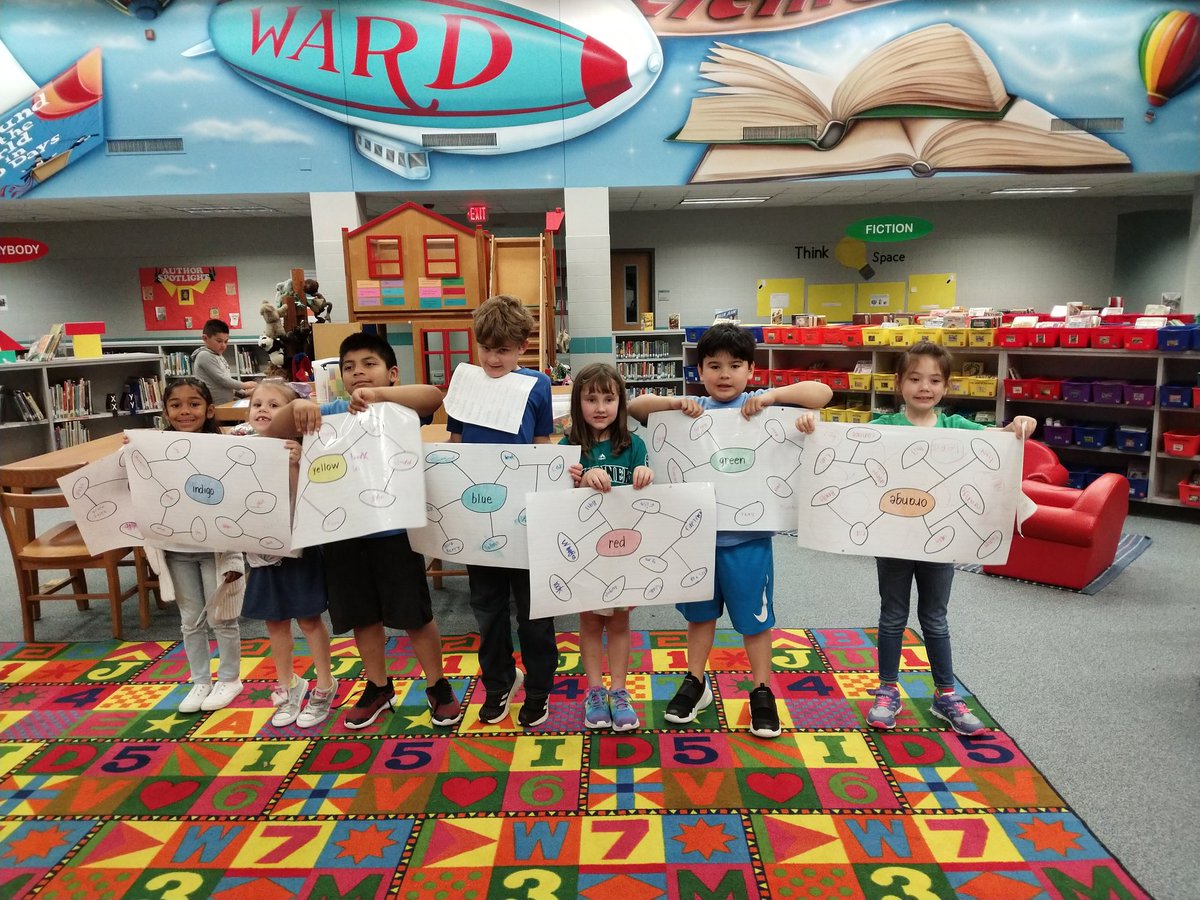 dklein1960's tweet photo. First grade students at Ward Elementary write rainbow poems. Great poets.
@wardlib1 
@CCISDLibrary 
@WardStarsCCISD https://t.co/6mUzoVtI1o