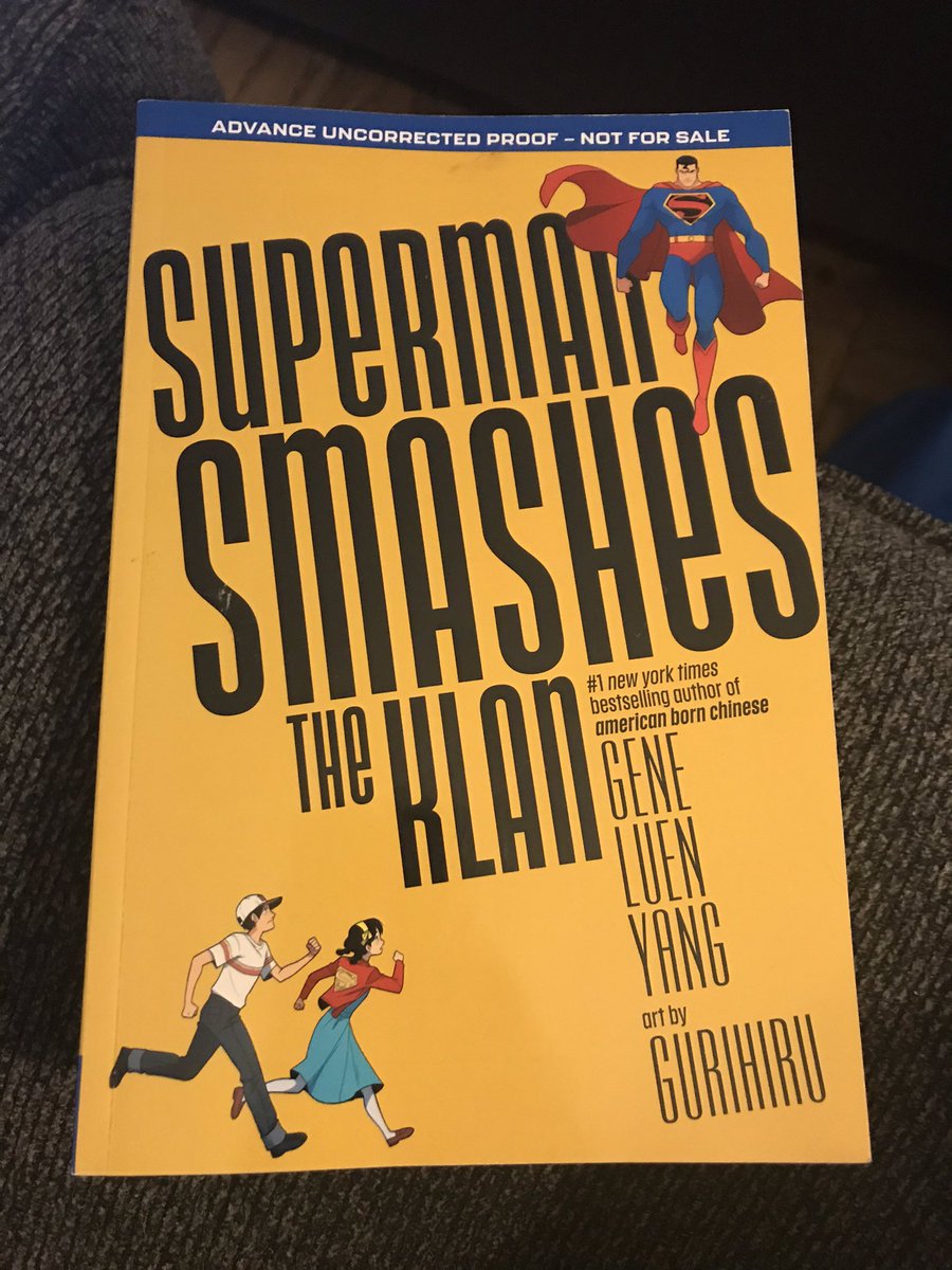Get ready for some exciting #bookmail @CynthiaSchwind!! #SupermanSmashesTheKlan by @geneluenyang—@DCComics #graphicnovelsrock #superheroes #BookPosse