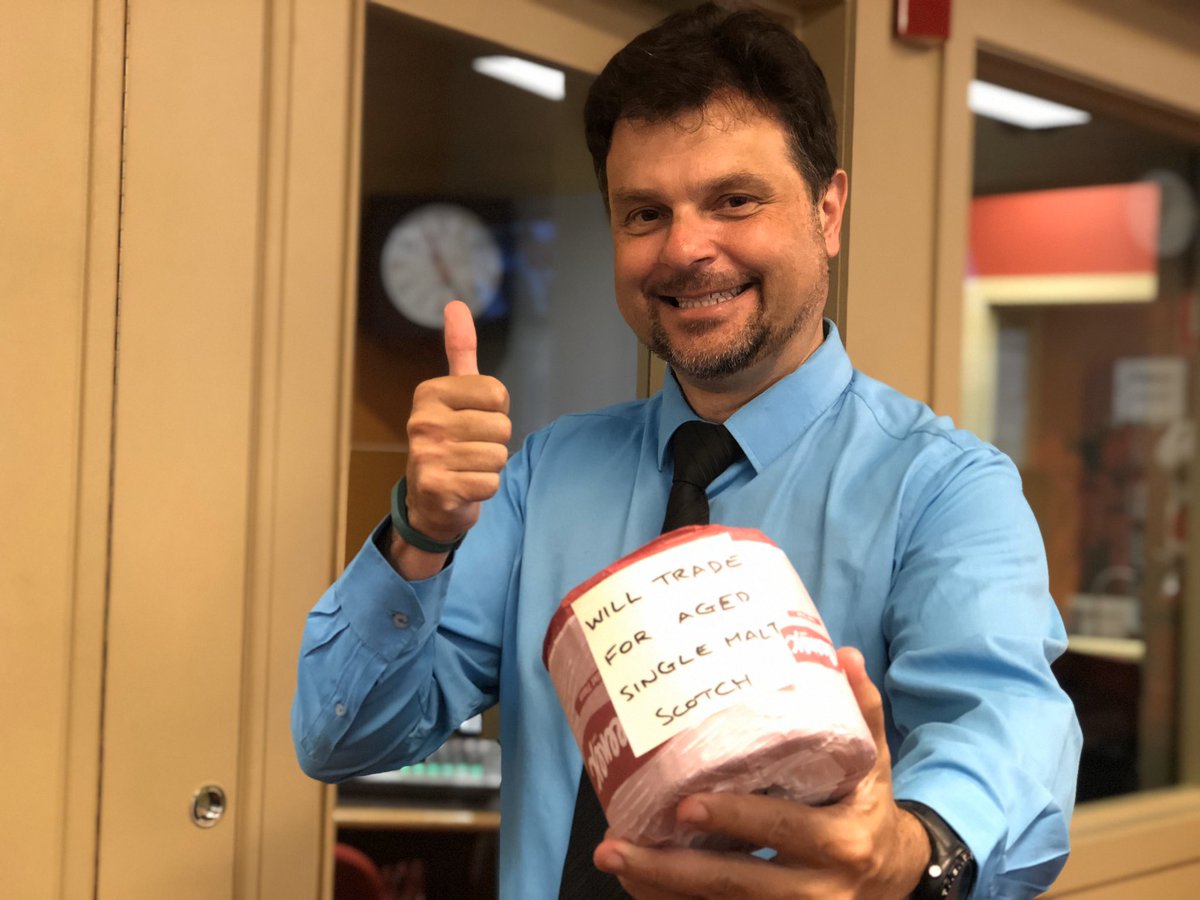 My colleague has already gotten behind the tp bartering system in a big way #toiletpapercrisis