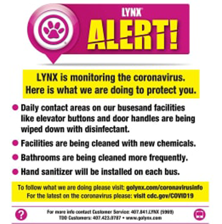 Here's the #Lynx plan to help protect riders and staff from  #Coronvirus We are still waiting for the #SunRail plan, even though we requested it 36 hours ago. What's up SunRail?
