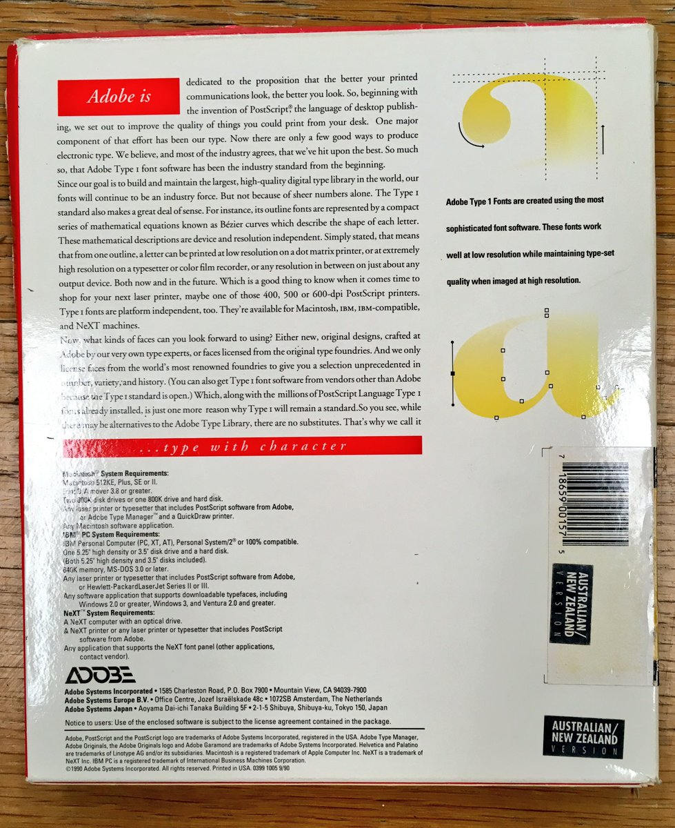 jasminetea's tweet photo. Remember pre-internet when you had to install files from a series of floppy disks in order to use a font? It was also an experience reading about font creation out of the box.
#goudyoldstyle #adobefonts #adobetypelibrary https://t.co/Utf6kW26bm