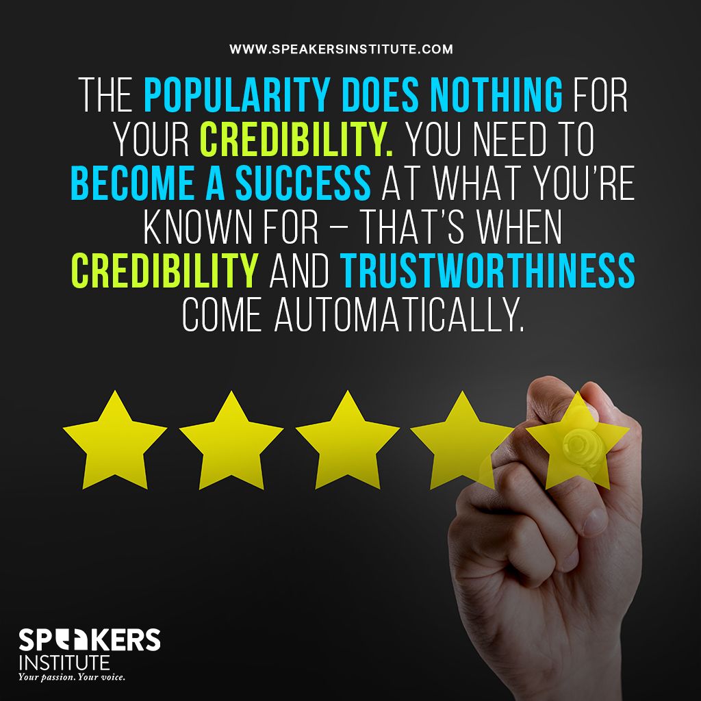 _SIOfficial's tweet photo. 📣 The POPULARITY DOES NOTHING for your CREDIBILITY. You need to BECOME A SUCCESS at what you’re known for – that’s when CREDIBILITY and TRUSTWORTHINESS come automatically. 

Want more info? Go => https://t.co/s5zbiwuH8J

#popularity #credibility #trustworthiness #publicspeaking https://t.co/uUQ6xfcFrd