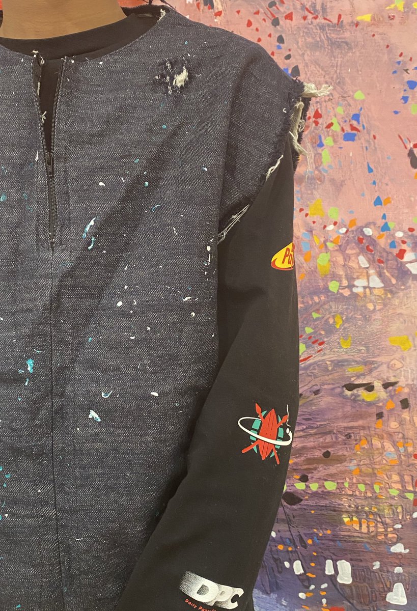 nvizhen's tweet photo. Nvizhen Half-Zip Denim Vest sample https://t.co/MbQrCbZKgn