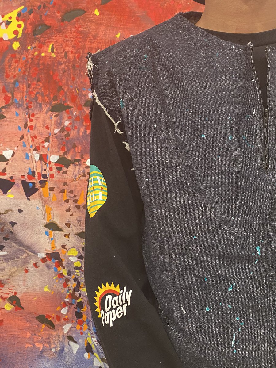 nvizhen's tweet photo. Nvizhen Half-Zip Denim Vest sample https://t.co/MbQrCbZKgn
