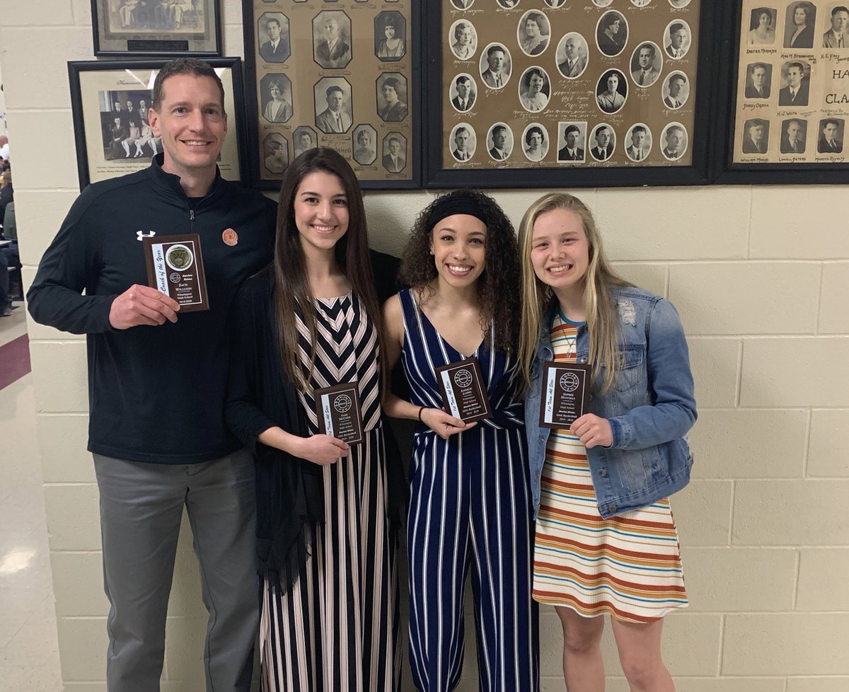 1st Team Girls Basketball
Sami McCord, Jasmine Jamiel, Sophie Huffman
Coach of the Year-Zach Williams