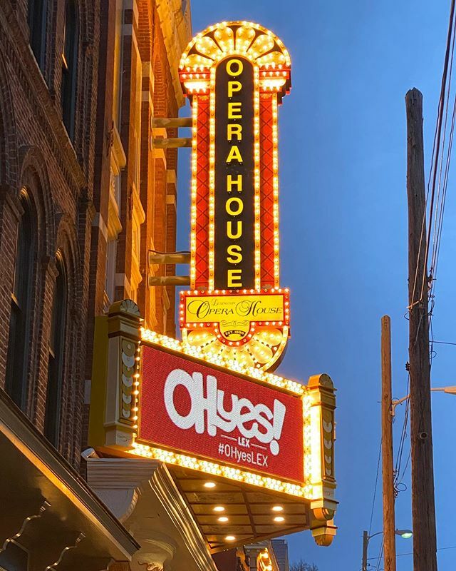 paulmhooper's tweet photo. Our brand new marquee on @LexOperaHouse was lit up tonight! It’s beautiful! 😍 #OHyesLEX #ShareTheLex #LexOperaHouse https://t.co/R7kpZWTf7v https://t.co/iffQxLSf6U