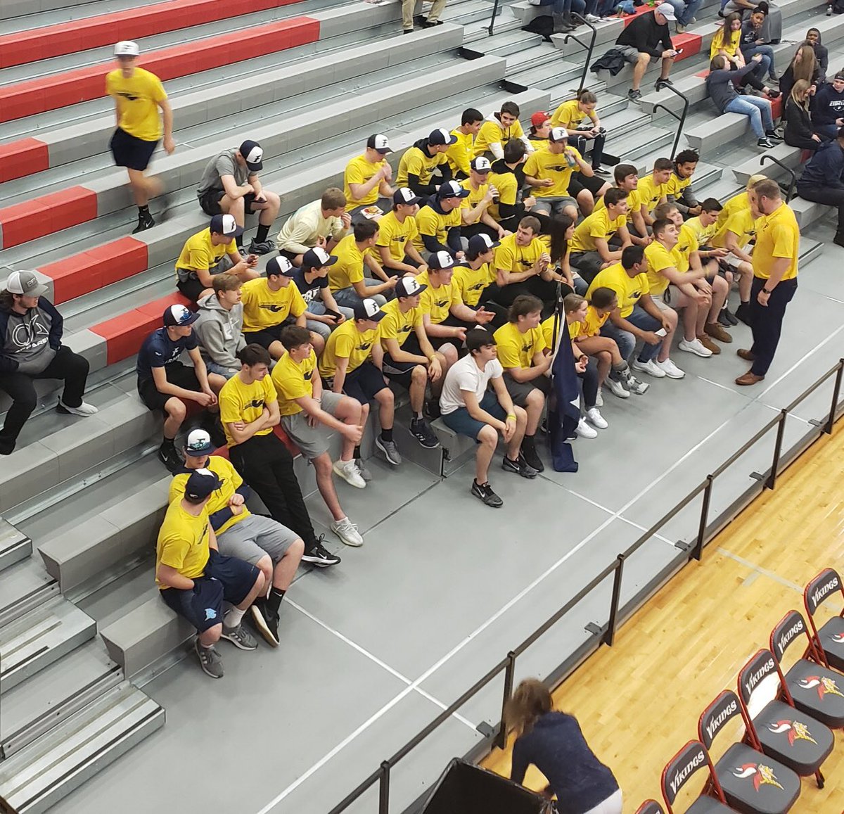 KFHSBaseball's tweet photo. We were LOUD and are very PROUD of how @FairmontGB battled tonight. Survive and Advance, ELITE 8! #WeAreFirebirds https://t.co/vtfuFuFSBd