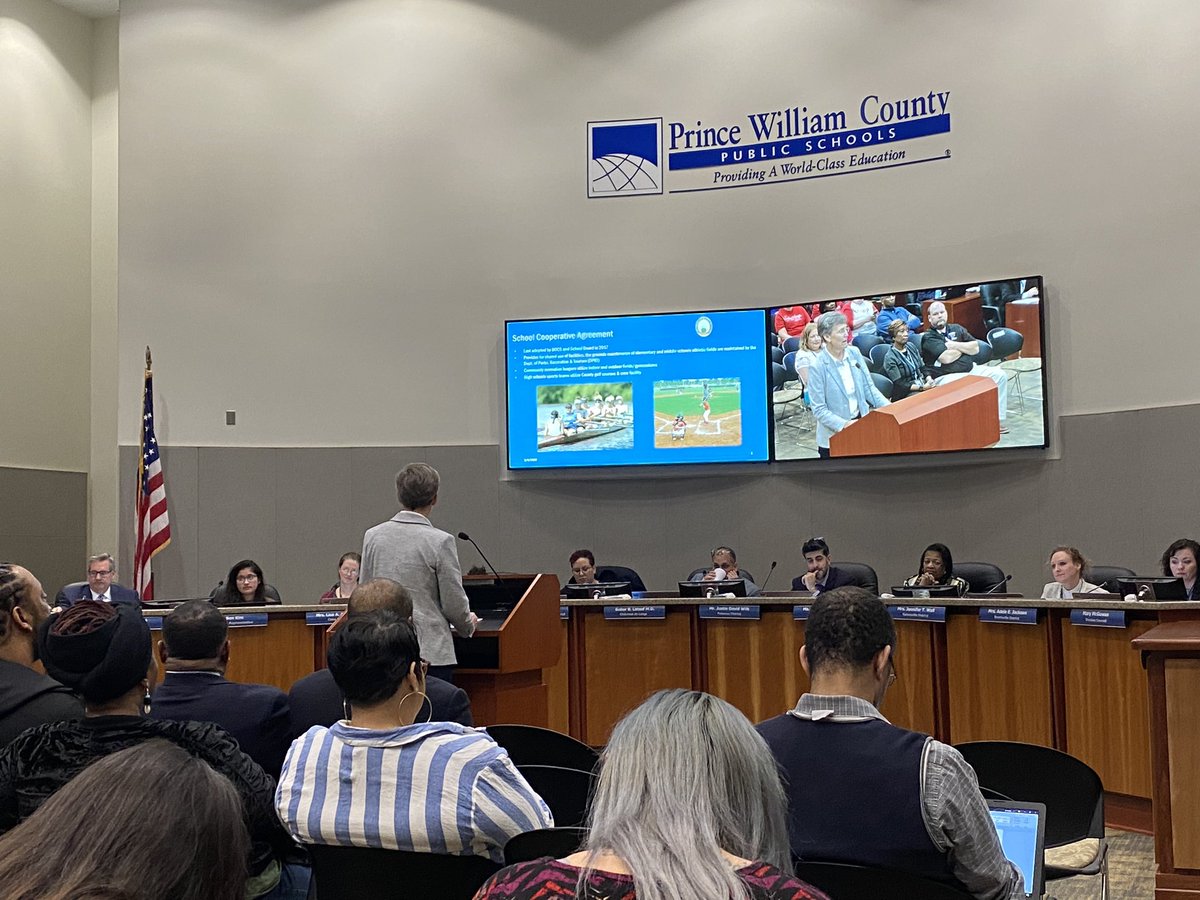 SuperPWCS's tweet photo. We had a great presentation tonight from Tracy Hannigan, deputy director of @pwcgov parks and recreation, about the wonderful partnerships between our parks and our schools. #PositivelyPWCS https://t.co/ZQONzY3gUx