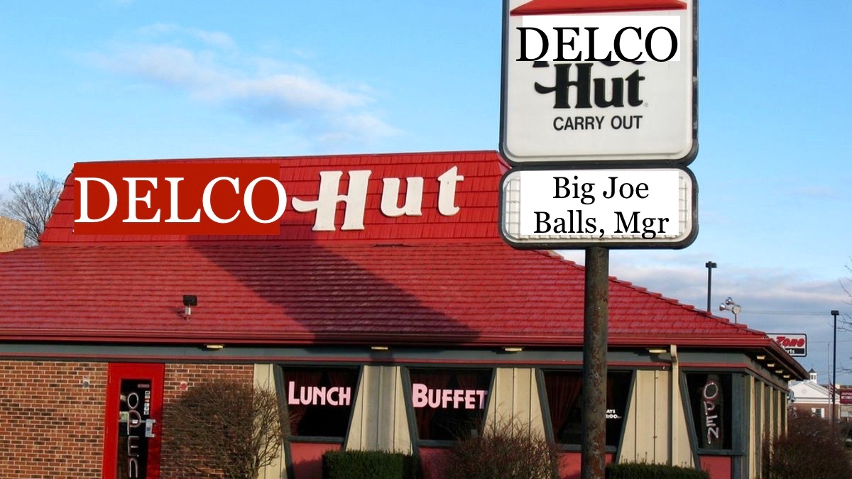 DELCOhut's tweet photo. Got some signage work done. Took a while to steal all those letters, but the boys got it done. https://t.co/0V3Ah7fX5R