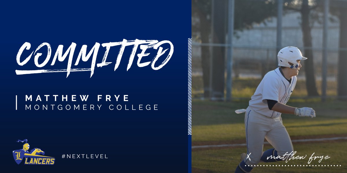 LewisLancers's tweet photo. Senior Matt Frye is heading to Montgomery COllege!  Congrats kid-and looking forward to watching you have an awesome senior year! https://t.co/LDn76J3Ece