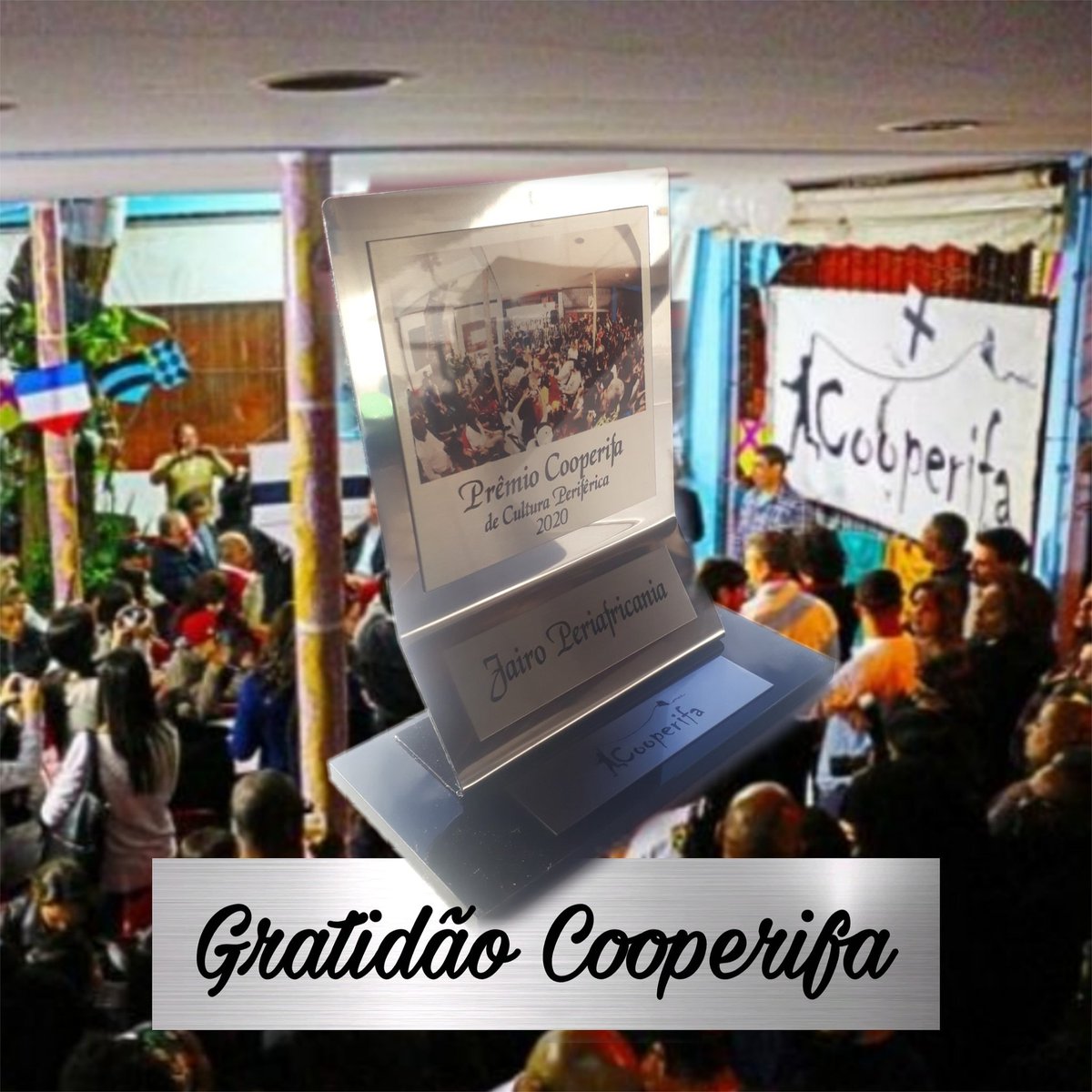 Jairoperiafric's tweet photo. Obrigado Cooperifa pela honra de receber esse prêmio.

#jairoperiafricania #cooperifa #rapnacional #hiphop #quebrada #literatura #poesia https://t.co/jl92dP3vMO