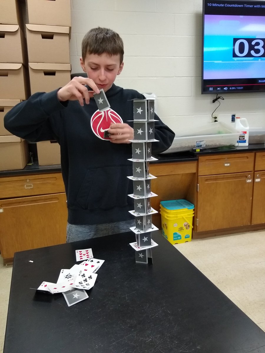 susanmoore077's tweet photo. #wearelombard going for height in seismic safe card castles https://t.co/flKJI6NMhP