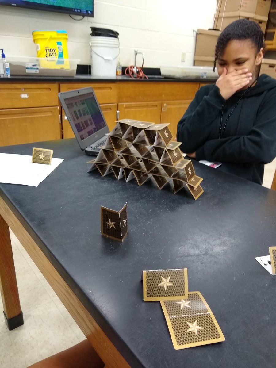 susanmoore077's tweet photo. #wearelombard going for height in seismic safe card castles https://t.co/flKJI6NMhP